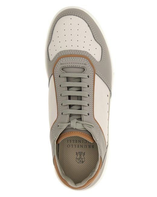 Brunello Cucinelli White Slam Sneakers for men