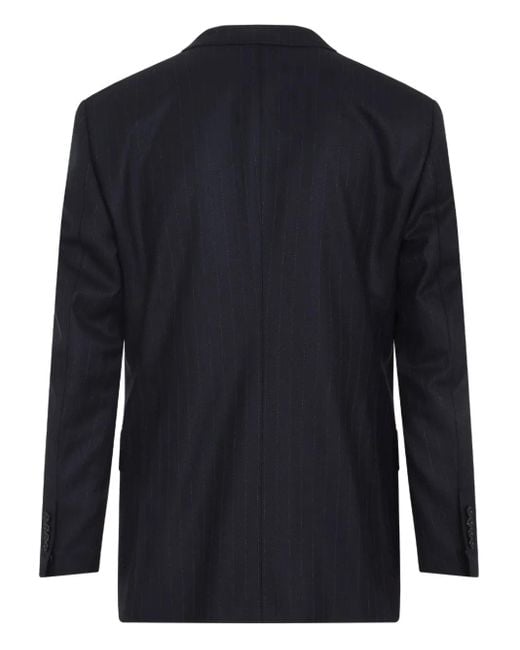 Blazer Doppiopetto Gessato-Uomo di Tom Ford in Blue da Uomo