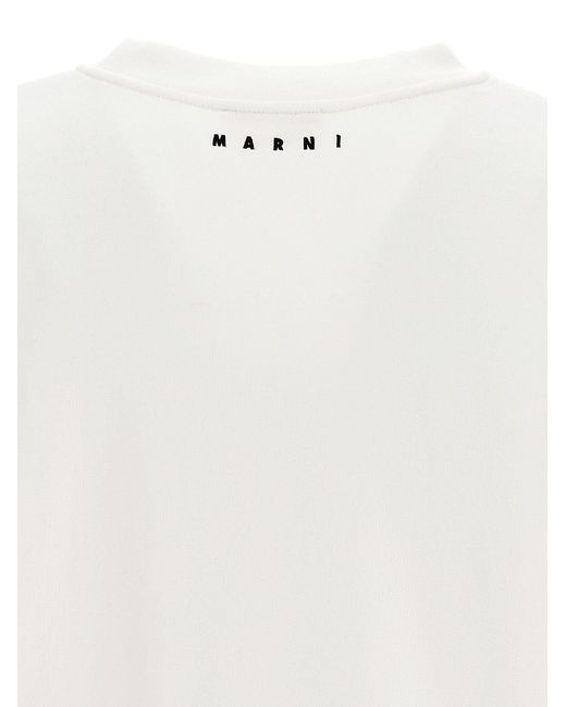 Marni White Bespoke Brushed Sweatshirt for men