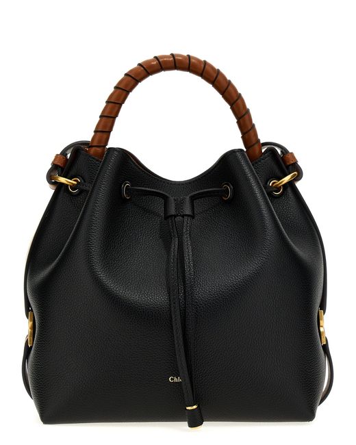 Leather Bucket Bag Borse A Tracolla Nero di Chloé in Black