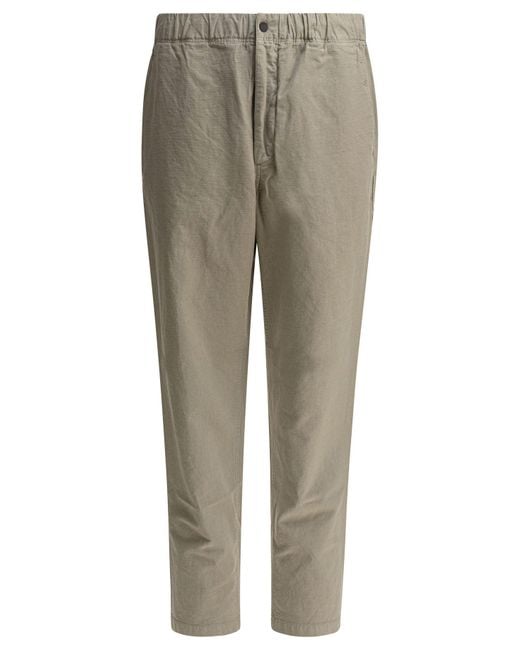 Norse Projects Gray Ezra Relaxed Cotton Linen Trouser for men