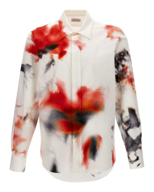 Alexander McQueen Obscured Flower Shirt, Blouse for men