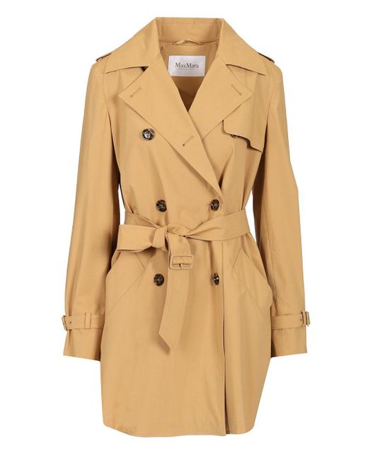 Max Mara Natural Short Trench Coat Coats