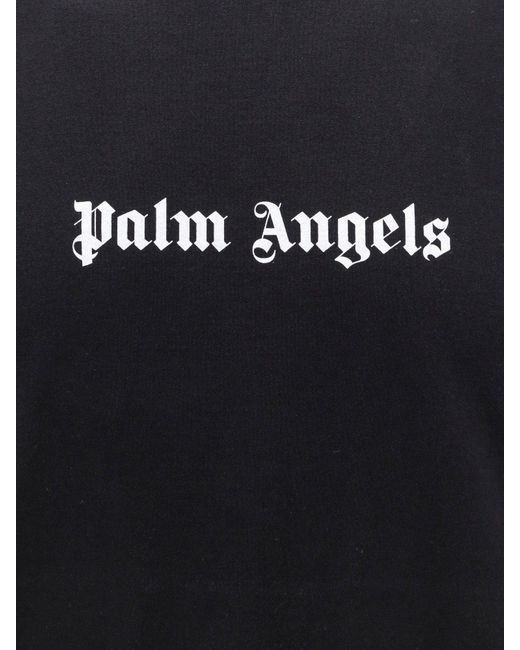 T-shirt in cotone con stampa Logo di Palm Angels in Black da Uomo