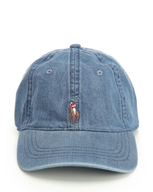 Polo Ralph Lauren Blue Denim Baseball Cap Hats