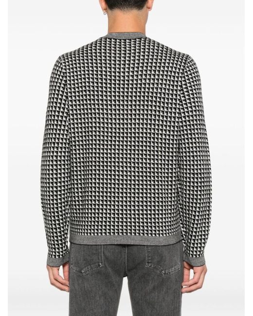 Emporio Armani Gray Wool Crewnekc Jumper for men