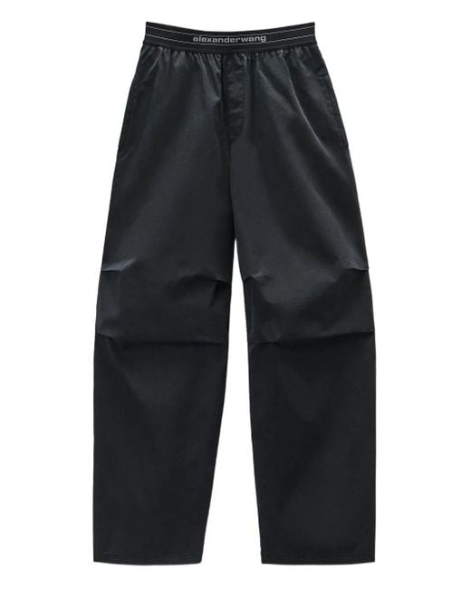 Alexander Wang Blue Mid Rise Pleated Knee Pant