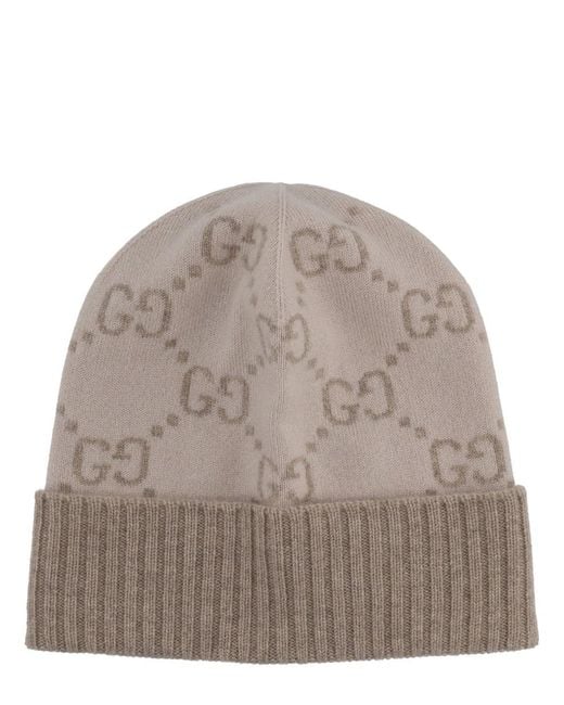 Gucci Gray Jacquard Gg Hat
