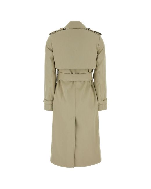 【関税&送料込】Burberry Sage Green Polyester Blend Trench C Burberry Polyester Blend Trench Coat in Natural | Lyst