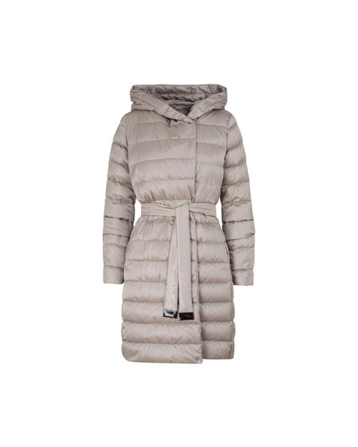 Max Mara Gray Down Jackets Nude & Neutrals
