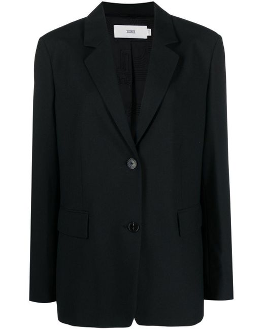 Closed Black Wool Blend Single-Breasted Jacket