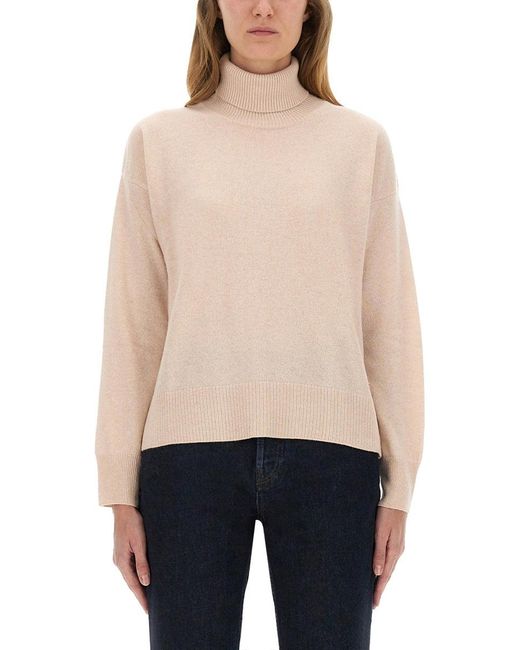 Woolrich Natural Relaxed Fit Wool Turtleneck Shirt