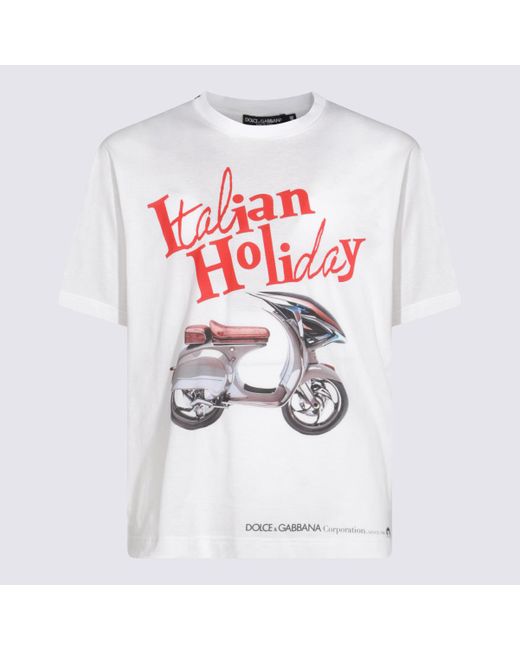 T-Shirts And Polos Light And Natural-Uomo di Dolce & Gabbana in White da Uomo