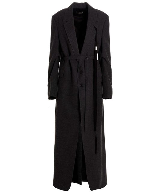 Ann Demeulemeester Black Karin Coats, Trench Coats