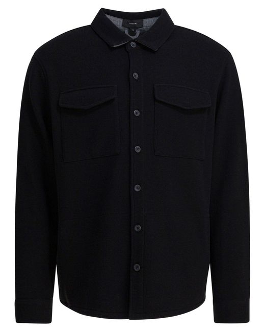 Vince Blue Cotton Overshirt Jacket