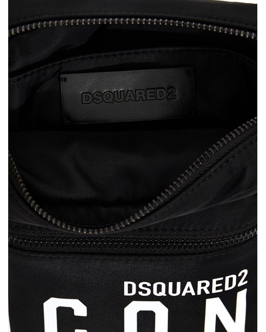 DSquared² Black Be Icon Crossbody Bags for men
