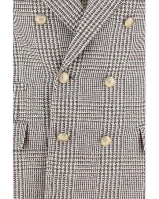 Brunello Cucinelli Gray Suit-Type Jacket for men