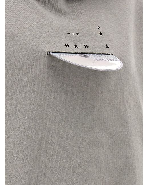 Doublet Gray Cd-r Embroidery Sweatshirt for men
