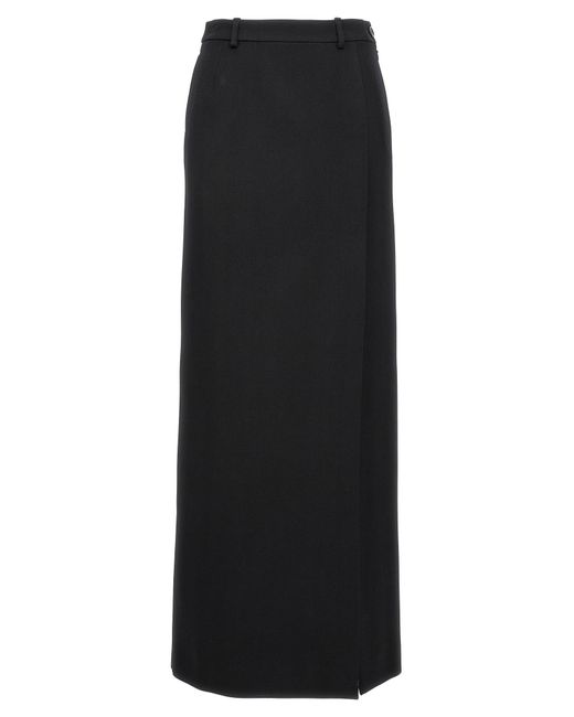 Long Wool Skirt Gonne Nero di Balenciaga in Black