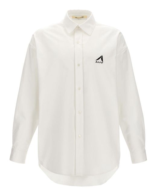 Oversized Logo Camicie Bianco di 1017 ALYX 9SM in White da Uomo