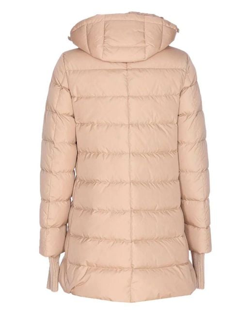 Herno Natural Hooded Zip-Up Padded Jacket