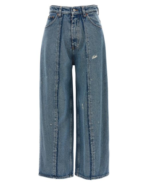 Jeans effetto used di MM6 by Maison Martin Margiela in Blue