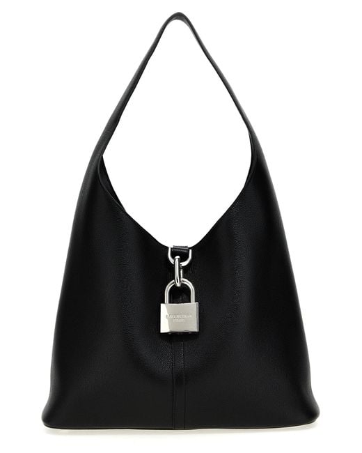 Balenciaga Black Hobo North-south Locker Shoulder Bags