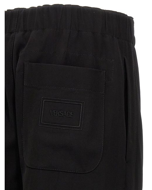 Versace Black Twill Pants for men