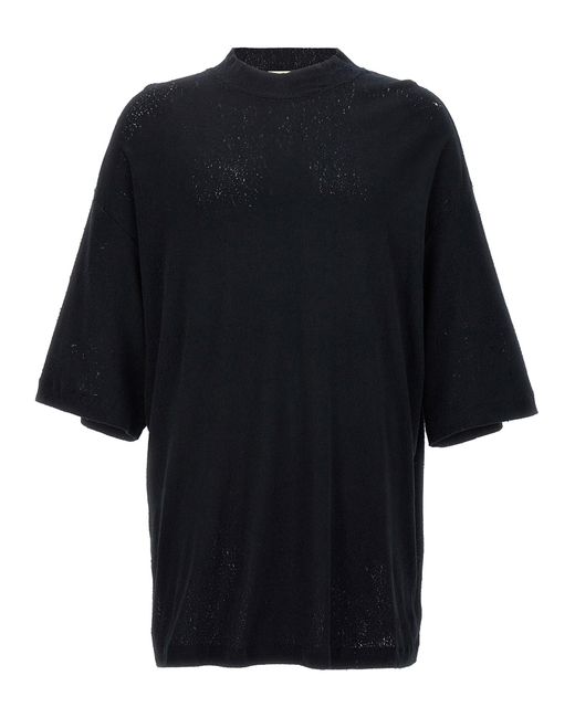 Distressed Oversized T Shirt Nero di 1017 ALYX 9SM in Black da Uomo