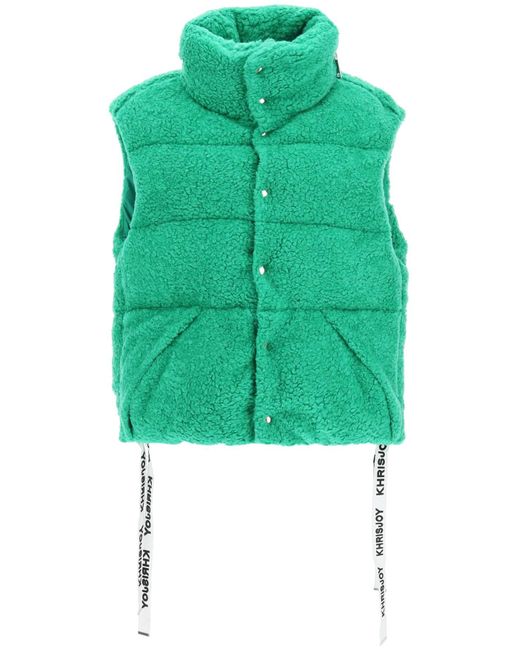 Khrisjoy Green Padded Fleece Vest