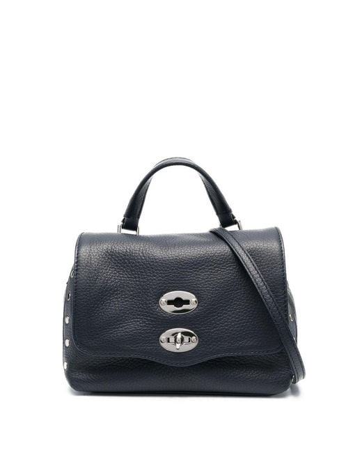 Zanellato Blue Postina Daily Baby Leather Handbag