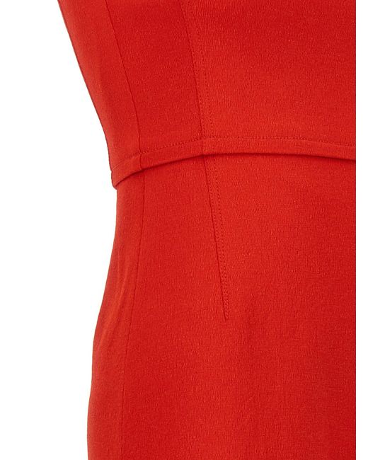 Tory Burch Red Faille Stretch Dress Dresses