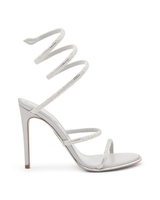 Rene Caovilla White Leather Sandals