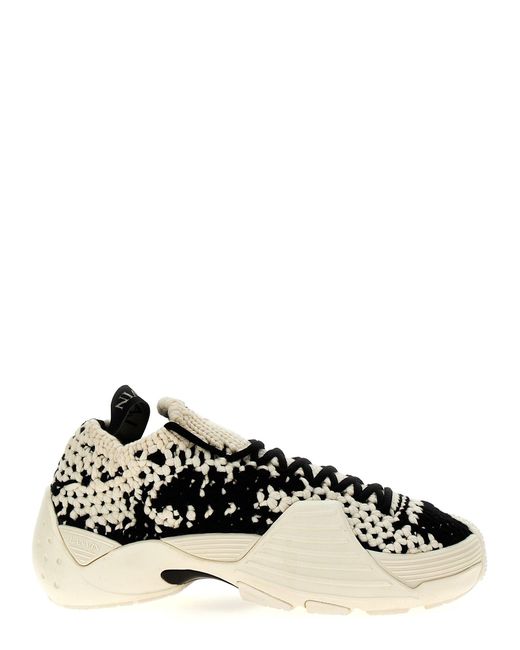 Sneakers in cotone avorio di Lanvin in White