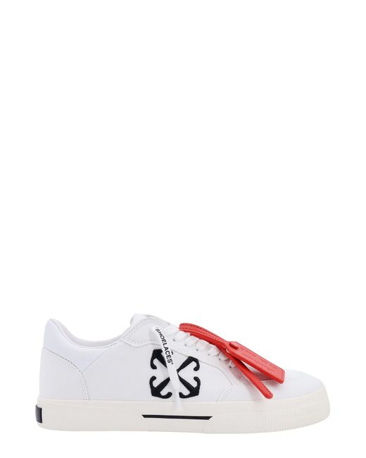Sneakers in canvas con logo Arrow laterale di Off-White c/o Virgil Abloh in White da Uomo