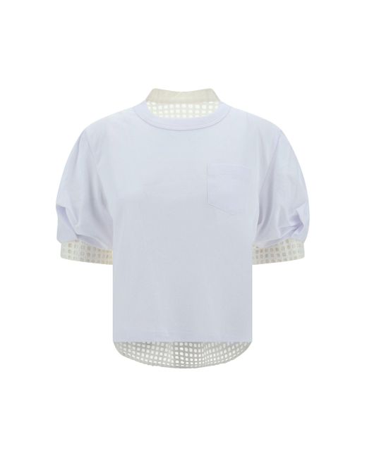 T-Shirt di Sacai in White