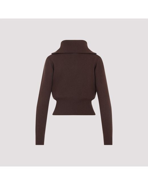 Victoria Beckham Black Double-Breasted Button-Up Coat