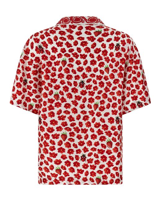 Versace Red Silk Shirt
