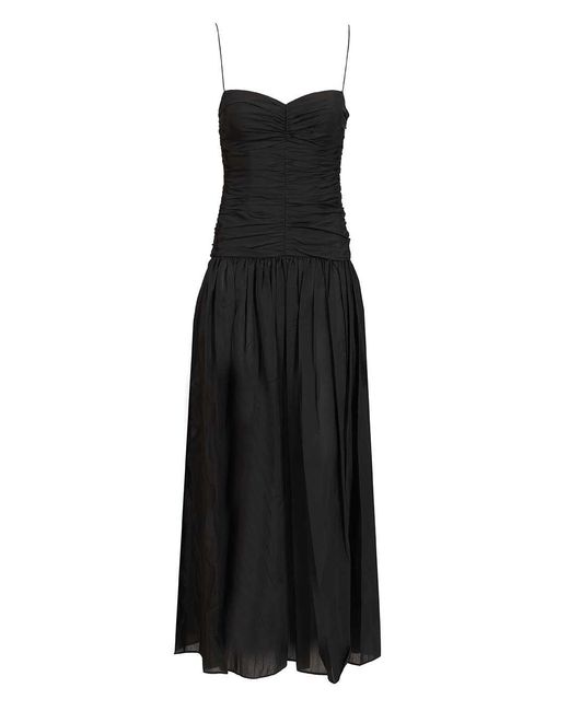 Matteau Women's Gathered Drop Waist Dress Dresses Black