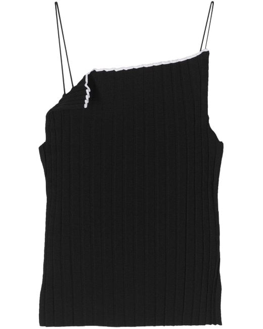 Top in maglia plissé Le Haute di Jacquemus in Black