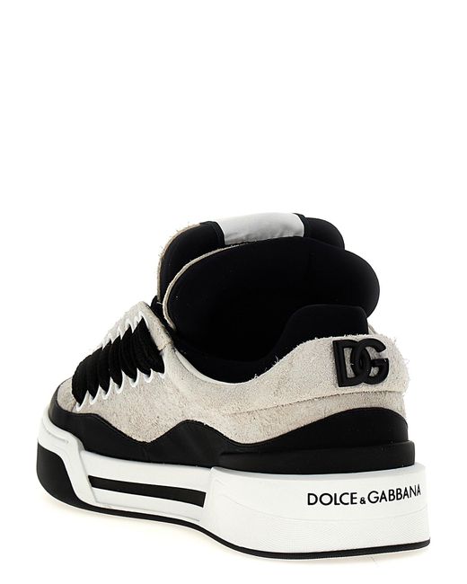 New Roma Sneakers Bianco/Nero di Dolce & Gabbana in Black da Uomo