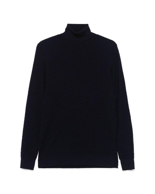 GOES BOTANICAL Blue Wool Sweaters for men