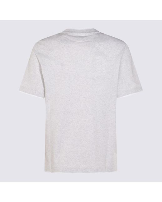 T-Shirts And Polos Chari-Uomo di Brunello Cucinelli in Gray da Uomo