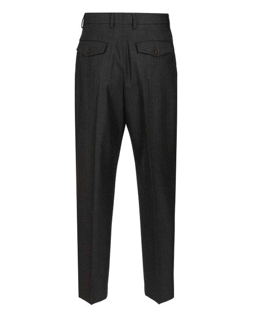 Dries Van Noten Black Tailored Trousers for men
