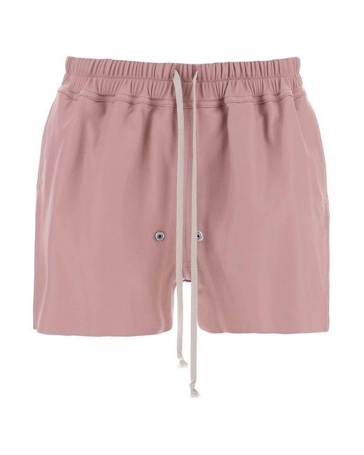 Shorts Gabe In Pelle di Rick Owens in Pink