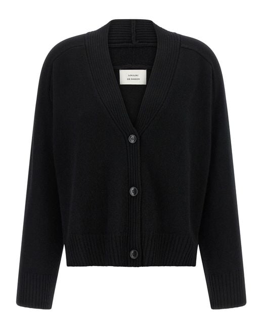 Loulou de Saison Black Kaia Sweaters And Cardigans