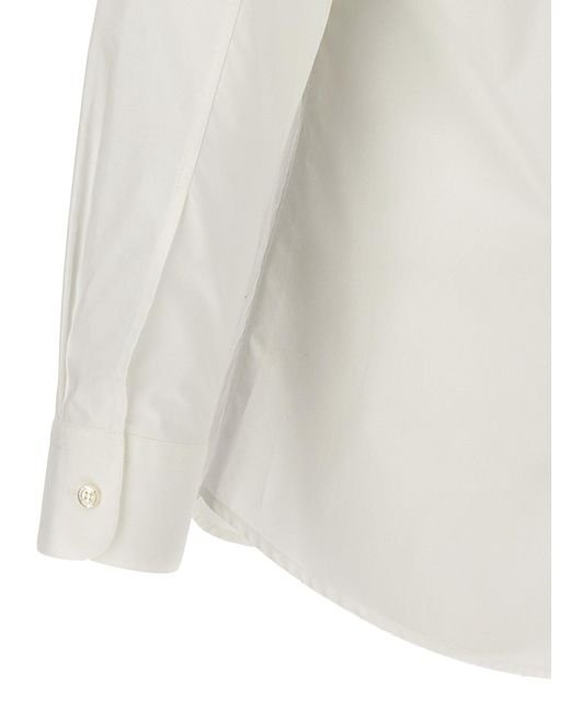 Camicia Con Stampa A Contrasto di Alexander McQueen in White da Uomo