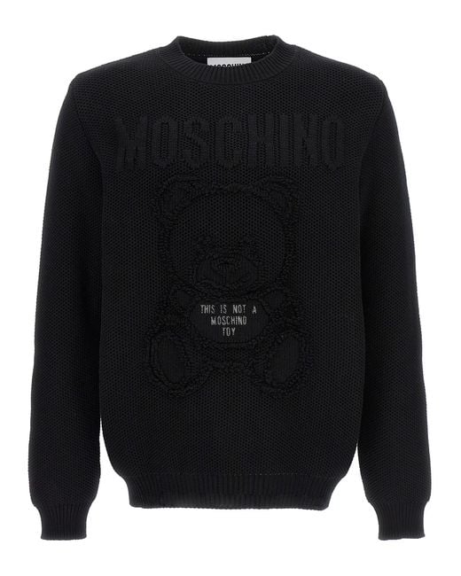 Moschino Black Teddy Sweater, Cardigans for men