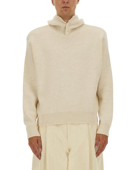 Lemaire Natural Hooded Sweater for men