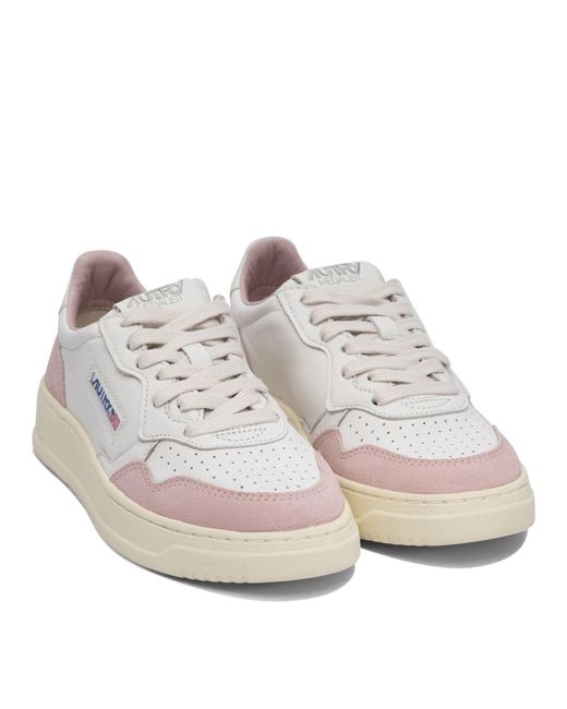 Autry White 'Medalist Low' Sneakers